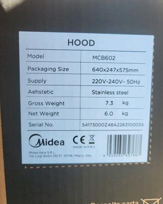Cappa Midea MCB602