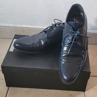 Scarpe artigianali uomo in cuoio blu n.42 – Usate