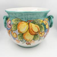 Vaso in ceramica vietrese maiolicato a mano
