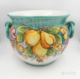 Vaso in ceramica vietrese maiolicato a mano