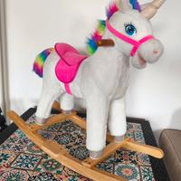 cavalluccio unicorno a dondolo musicale
