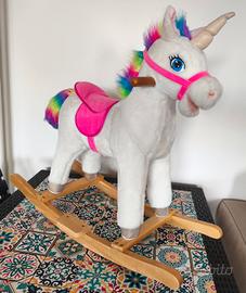 cavalluccio unicorno a dondolo musicale