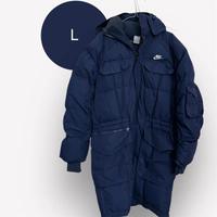 Piumino lungo uomo L Nike blu