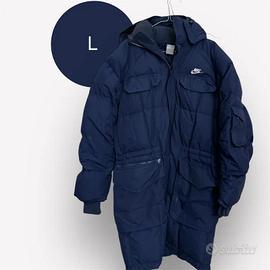Piumino lungo uomo L Nike blu