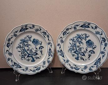 Coppia di piatti Blu Danube porcellana