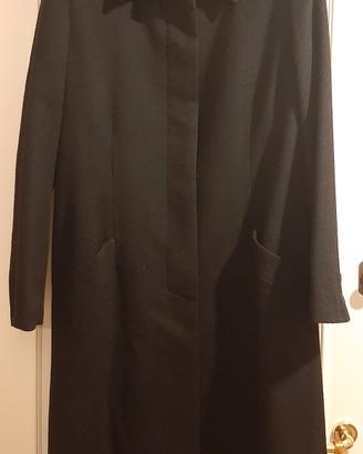 Cappotto nero in cashmere Loro Piana
