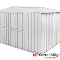 Box in Acciaio da giardino 360x345cm bianco