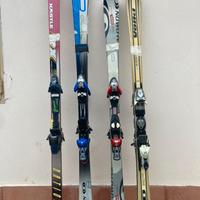 4 paia sci usati (Volkl, Salomon, Kastle) completi