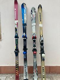 4 paia sci usati (Volkl, Salomon, Kastle) completi