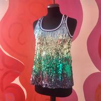 Canotta in paillettes