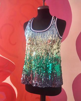 Canotta in paillettes