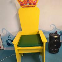 Trono in legno per sala feste / sala giochi