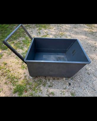 Contenitore carrello a vasca con ruote