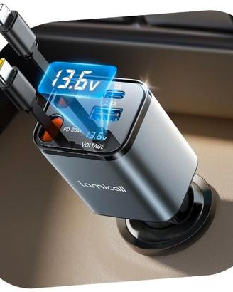 4-IN-1 Caricatore Auto USB C, 69W Carica Rapida