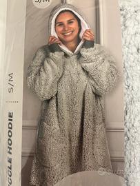 Maxi felpa plaid morbida in sherpa