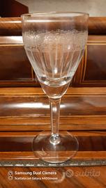 servizio di bicchieri in cristallo decorato 1960