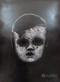 Dipinto acrilico spray su cartoncino