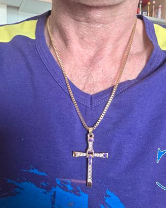 collana con pendente a croce fast and furious 