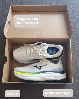 scarpe Mizuno Wave Sky 9 tg. 44 col. bianco *NEW