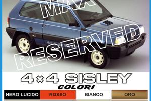 P. fiat panda 4x4 e 2wd adesivi loghi decalcomanie