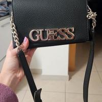  Mini borsa a tracolla Guess Uptown Chic Nera