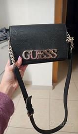  Mini borsa a tracolla Guess Uptown Chic Nera
