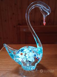 cigno in vetro di murano