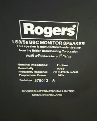 diffusori rogers ls3/5a 