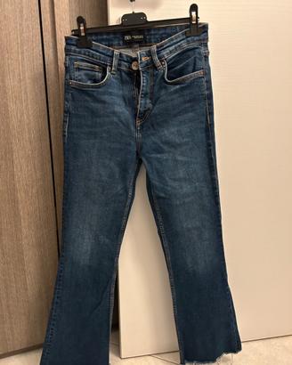 Jeans Zara blu modello flare 40/S