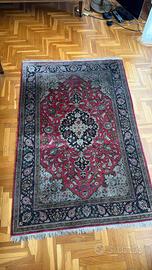 Tappeto Persiano QUM SETA Originale annodato a man