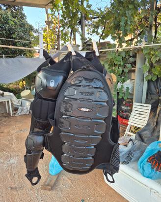 Pettorina completa e ginocchiere raven Enduro TG.L