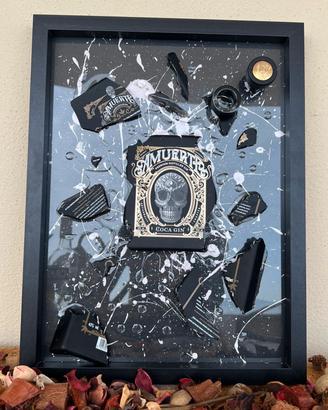 Quadro 3D design luxury AMUERTE Gin in resina