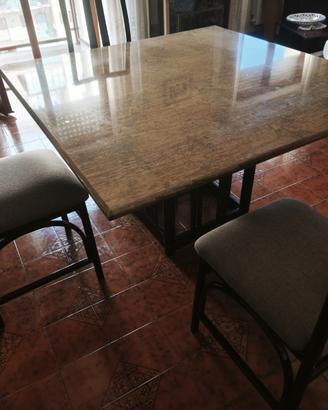 Tavolo e 4 sedie da salone/soggiorno