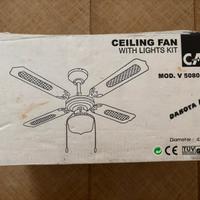 Ventilatore a soffitto CAT Dakota N 42” con luce