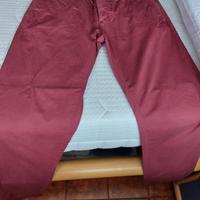 Pantaloni  da uomo puro cotone bordeaux taglia 48