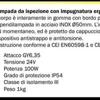 Lampada da ispezione professionale 24V 100W