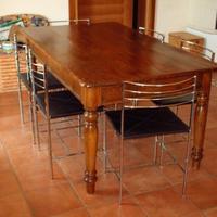 Tavolo Tavola Legno Massiccio Antico Epoca