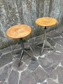 Coppia sgabelli girevoli anni 50