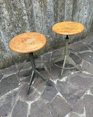 Coppia sgabelli girevoli anni 50