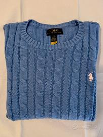 Maglioncino cotone Polo Ralph Lauren celeste