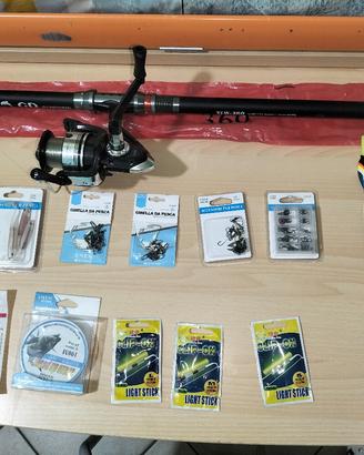 set canna da pesca