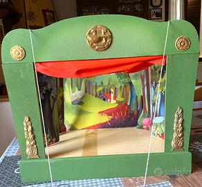 Teatrino Vintage Completo Integro Legno
