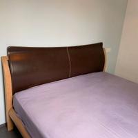 Letto matrimoniale in bambù e cuoio