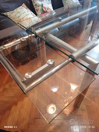 tavolo ripiano in vetro 