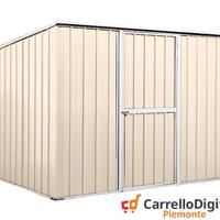 Casetta box giardino Acciaio 260x185cm avorio