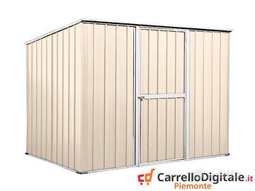 Casetta box giardino Acciaio 260x185cm avorio