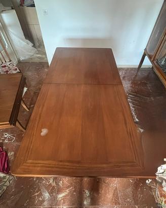 Tavolo in legno massello allungabile 180-360 cm