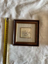 Quadro firmato Salerni formella Venezia argento