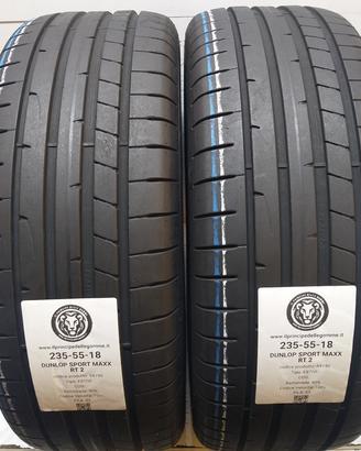 2 GOMME 235 55 18 DUNLOP A54190
