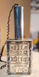 lampada  a sospensione in cristallo vintage